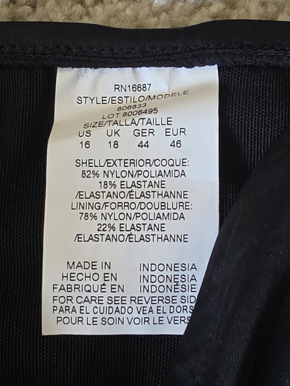 NWT Swim Solutions Women's Black Swan Tiered Ruffle Tankini Swim Top Black 16 - Picture 6 of 10